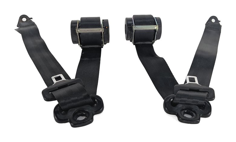 Thumbnail 2: 16 LR4 L319 REAR 3RD ROW LEFT/RIGHT SEATBELT RETRACTOR SET/2 (Black)