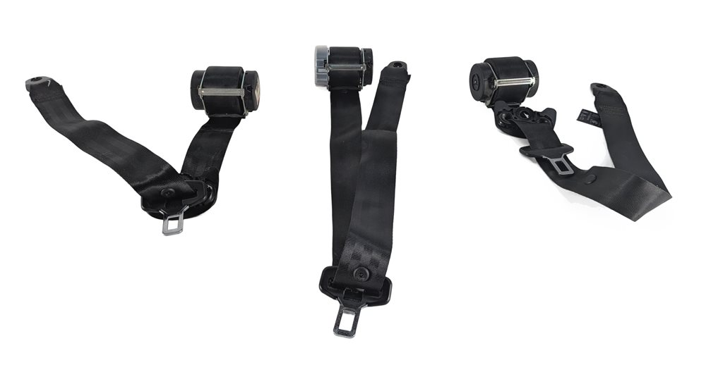 16 LR4 L319 REAR 2ND ROW LEFT/CENTER/RIGHT SEATBELT RETRACTOR SET/3 (Black)