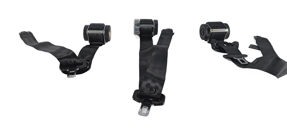 Thumbnail 2: 16 LR4 L319 REAR 2ND ROW LEFT/CENTER/RIGHT SEATBELT RETRACTOR SET/3 (Black)