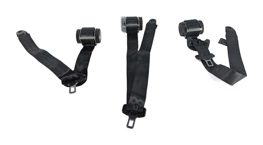 Thumbnail 3: 16 LR4 L319 REAR 2ND ROW LEFT/CENTER/RIGHT SEATBELT RETRACTOR SET/3 (Black)