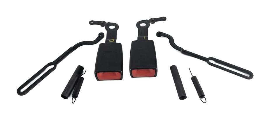 16 LR4 L319 REAR 3RD ROW LEFT/RIGHT SEATBELT BUCKLE RECEIVER SET/2 (Black)