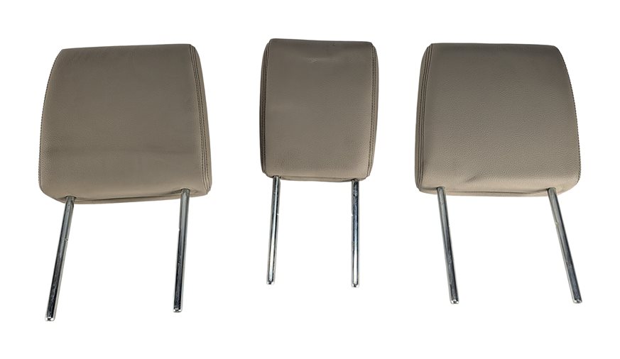 Thumbnail 3: 10-16 LAND ROVER LR4 L319 REAR 2ND ROW LEFT CENTER RIGHT HEADREST SET/3 (Almond)