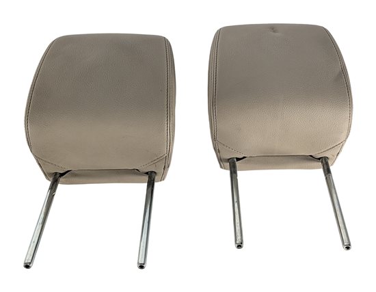 Thumbnail 2: 2010-2016 LAND ROVER LR4 FRONT LEFT & RIGHT LEATHER HEADREST SET 2 (Almond)