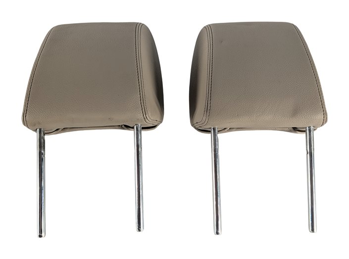 Thumbnail 3: 2010-2016 LAND ROVER LR4 FRONT LEFT & RIGHT LEATHER HEADREST SET 2 (Almond)
