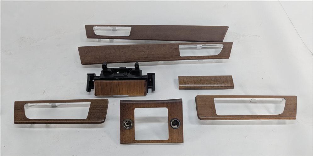 15 LR4 L319 INTERIOR DOOR DASH CENTER CONSOLE TRIM SET (Black Walnut Wood)
