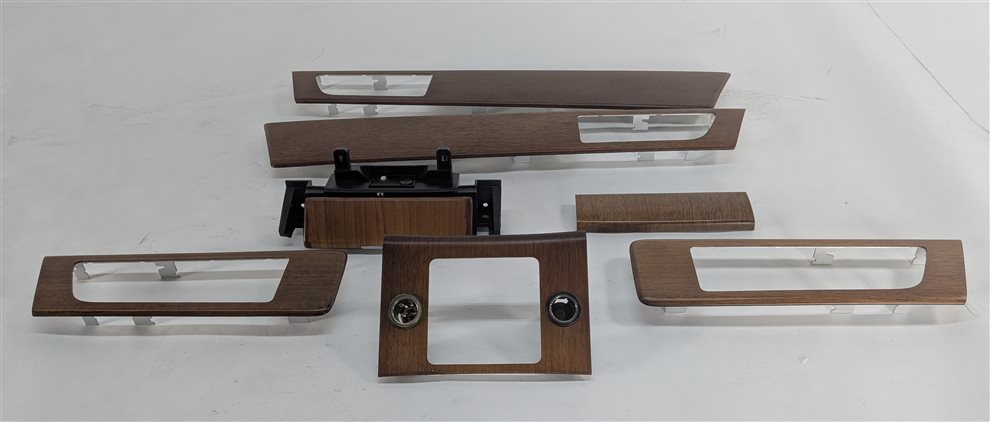 Thumbnail 2: 15 LR4 L319 INTERIOR DOOR DASH CENTER CONSOLE TRIM SET (Black Walnut Wood)