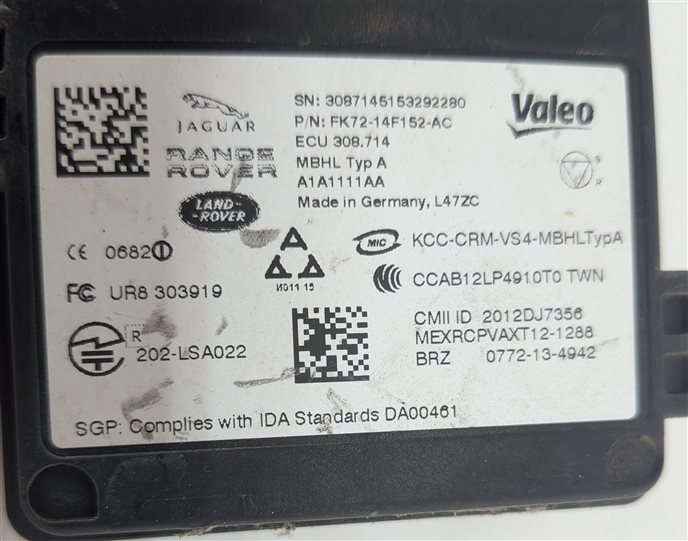 Thumbnail 3: 14-16 ROVER LR4 L319 DRIVER ASSIST REAR RIGHT BLIND SPOT RADAR SENSOR MODULE