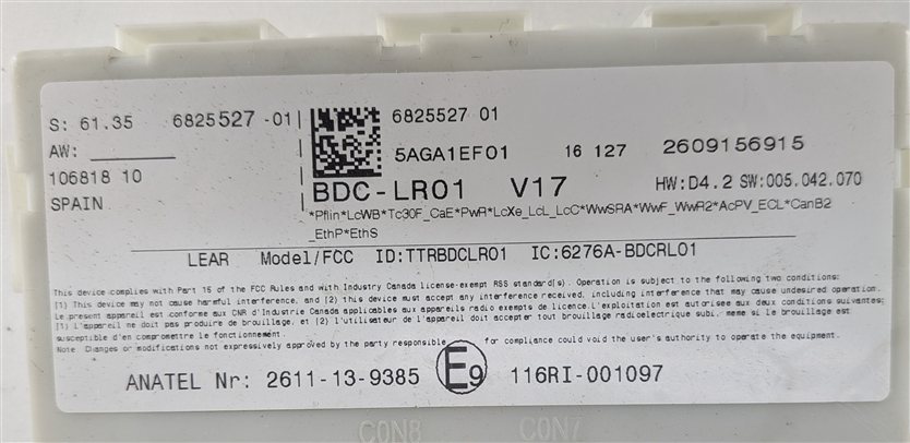 Thumbnail 8: 2016-2018 BMW X5 40E F15 2.0L N20B20A ECM DME BDC KEY FOB LOCK IMMOBILIZER SET