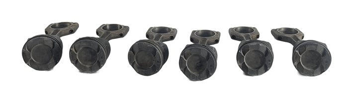 Thumbnail 2: 2010-2014 BMW 1/3/4/5/6/7/X1/X3/X5/X6 3.0L N55 TURBO ENGINE PISTON & ROD SET 6