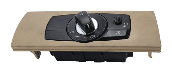 Thumbnail 4: 2003-2008 BMW Z4 HEADLIGHT HEADLAMP SWITCH CONTROL BUTTON PANEL w/BEZEL (BEIGE)
