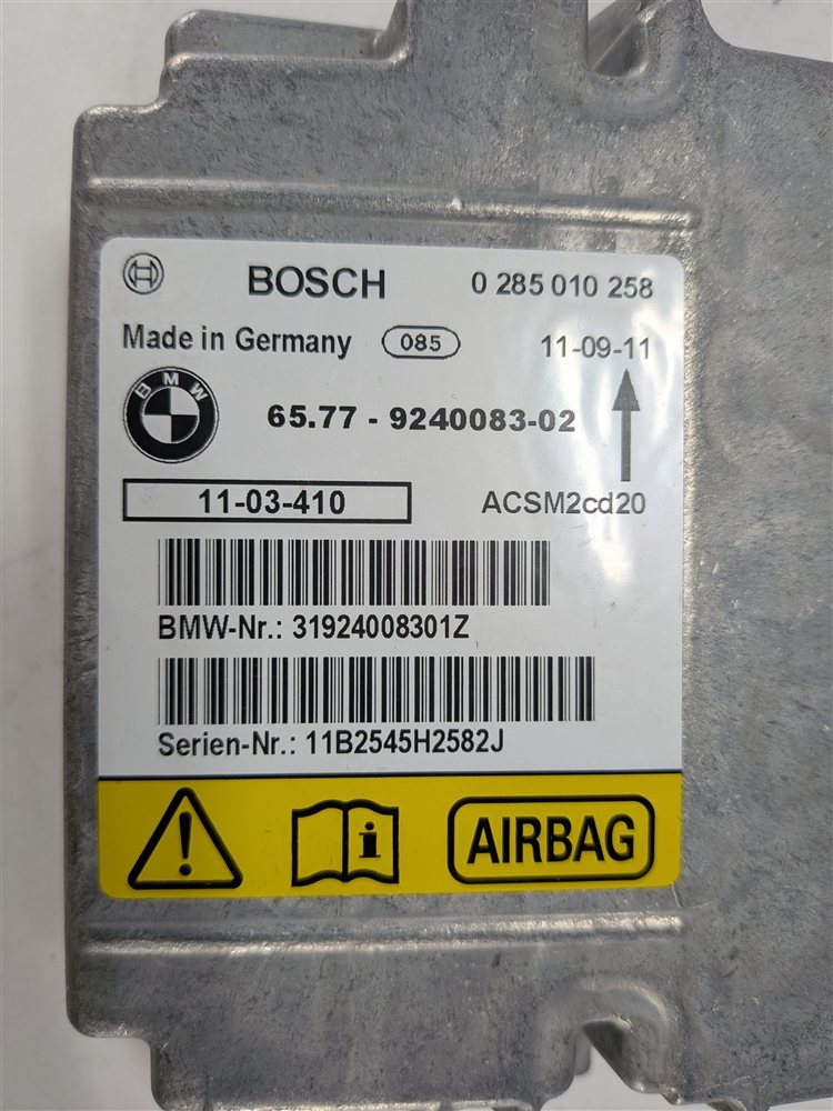 Thumbnail 8: 07-14 BMW 128i 135i X1 X5 X5M X6 X6M (E84 E87 E70 E71) SRS BAG CONTROL MODULE