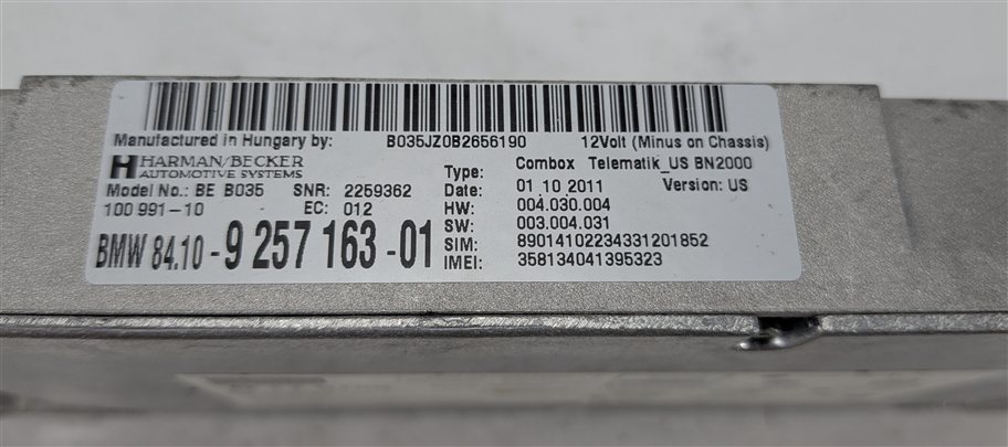 Thumbnail 10: 10-14 BMW 335i X5 X6 (E70 E71 E90) BLUETOOTH TELEMATICS COMBOX CONTROL MODULE