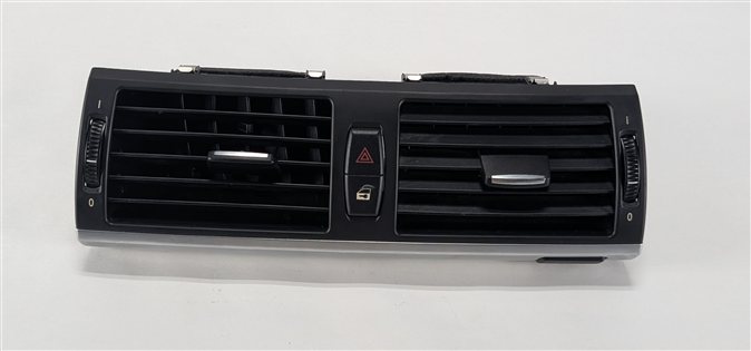 Thumbnail 2: 2012 BMW X5 (E70) FRONT CENTER DASH HEAT AIR AC VENT HAZARD SWITCH (Black)