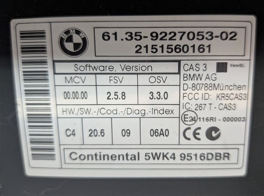 Thumbnail 3: 2007-2016 BMW 328i 335i 535i X5 X6 Z4 M6 (E90 E70 E71 E89) CAS 3 CONTROL MODULE
