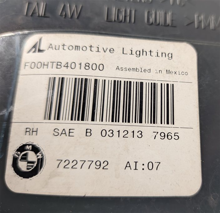 Thumbnail 10: 2011-2013 BMW X5 X5M (E70) RIGHT PASSENGER REAR OUTER TAILLIGHT BRAKE LIGHT LAMP