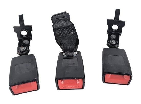 2013 BMW X5 E70 REAR LEFT CENTER RIGHT SEATBELT BUCKLE RECEIVER SET/3 (Black)