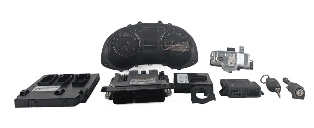Thumbnail 3: 2015 AUDI Q3 (8U) 2.0L CCTA ENGINE ECM BCM IMMOBILIZER BODY MODULE KEY SET