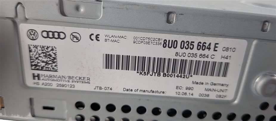 Thumbnail 8: 2015-2018 AUDI Q3 (8U) MMI MULTIMEDIA RADIO RECEIVER DISPLAY CONTROL 8U0035664C