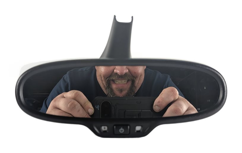 Thumbnail 2: 2015-2018 AUDI A3 Q3 S3 (8U 8V 8VF) AUTODIM REARVIEW MIRROR w/ COMPASS (Black)