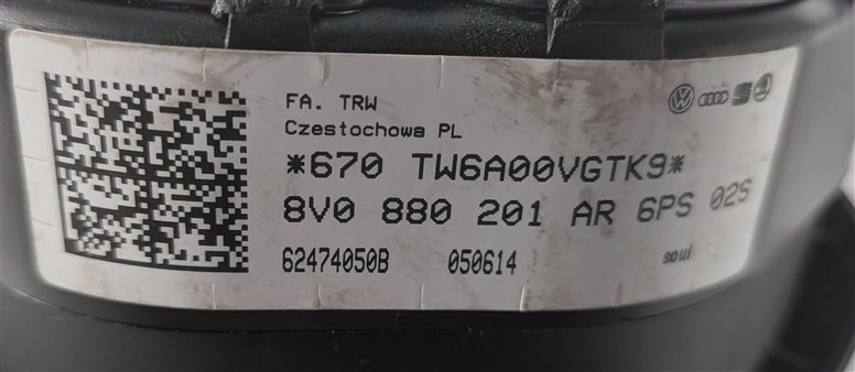 Thumbnail 6: 2015-2018 AUDI A3 Q3 (8U 8V) DRIVER STEERING WHEEL SRS AIRBAG AIR BAG