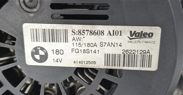Thumbnail 8: 2014-2018 BMW 328d (F30) 2.0L TURBO DIESEL N47T ENGINE 180 AMP ALTERNATOR