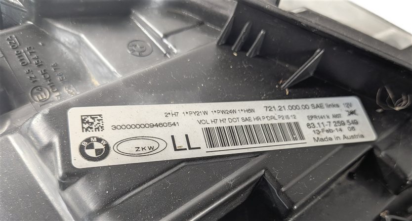 Thumbnail 10: 12-15 BMW 320i 328i 335i (F30) SEDAN - LEFT DRIVER HALOGEN HEADLIGHT LIGHT LAMP