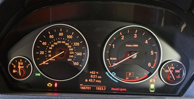 Thumbnail 2: 2014-2018 BMW 328i (F30) DIESEL SPEEDOMETER BODY ENGINE CONTROL MODULE & KEY SET