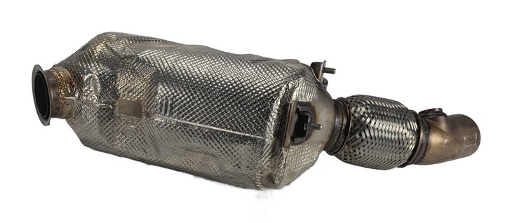 2014 BMW 328D F30 2.0L DIESEL N47T DPF PARTICULATE FILTER w/FLEX PIPE SENSOR