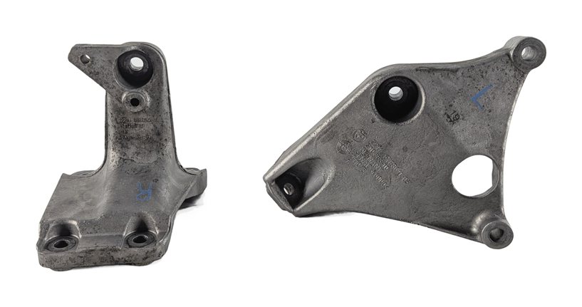 2014 BMW 328D F30 2.0L DIESEL N47T LEFT/RIGHT ENGINE MOUNT SUPPORT BRACKET SET/2
