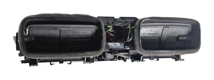 Thumbnail 7: 14 BMW 328D F30 FRONT CENTER DASH HEAT AIR AC HVAC VENT HAZARD SWITCH (Black)