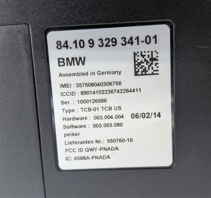 Thumbnail 5: 2014 BMW 328D (F30) BLUETOOTH TELEMATICS TCB COMBOX SOS CONTROL MODULE