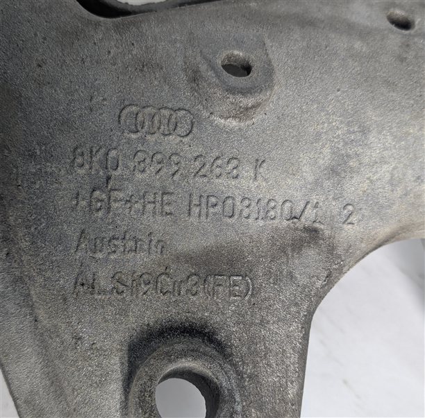 Thumbnail 9: 2010 AUDI S4 B8 8K TRANSMISSION CROSSMEMBER MOUNT BRACKET 8K0399263K
