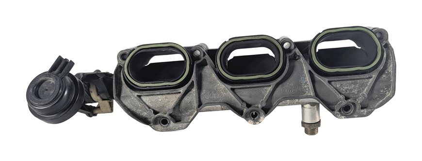 2010 AUDI S4 B8 8K 3.0L RIGHT LOWER INTAKE MANIFOLD w/FUEL RAIL 06E130090F