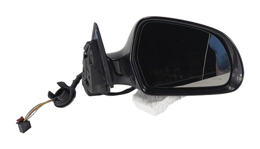 09-10 AUDI A3 8P RIGHT PASSENGER POWER MIRROR HEATED AUTODIM W/O PFOLD (Gray)