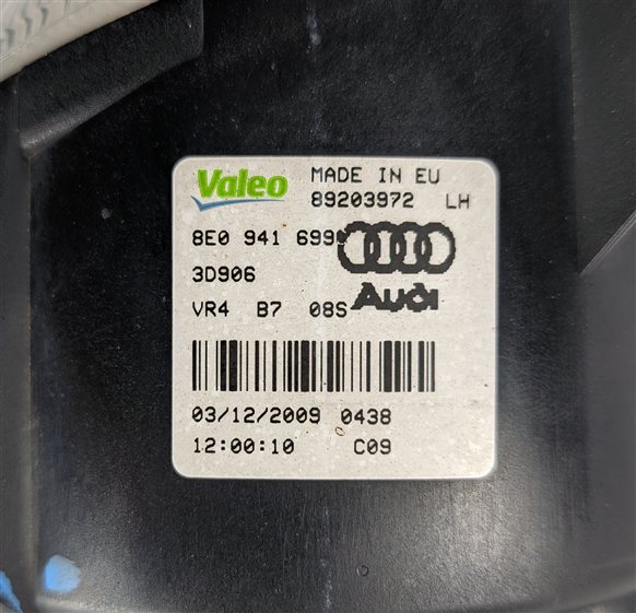 Thumbnail 9: 05-13 AUDI A3 A4 S4 RS4 8P B6 B7 LEFT DRIVER BUMPER FOG LAMP LIGHT
