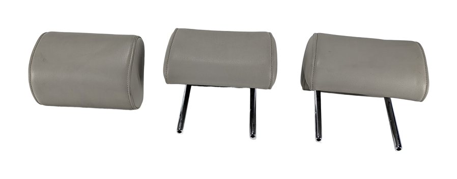 Thumbnail 2: 09-13 AUDI A3 HATCHBACK (8P) REAR SEAT LEFT CENTER RIGHT HEADREST SET-3 (Grey)
