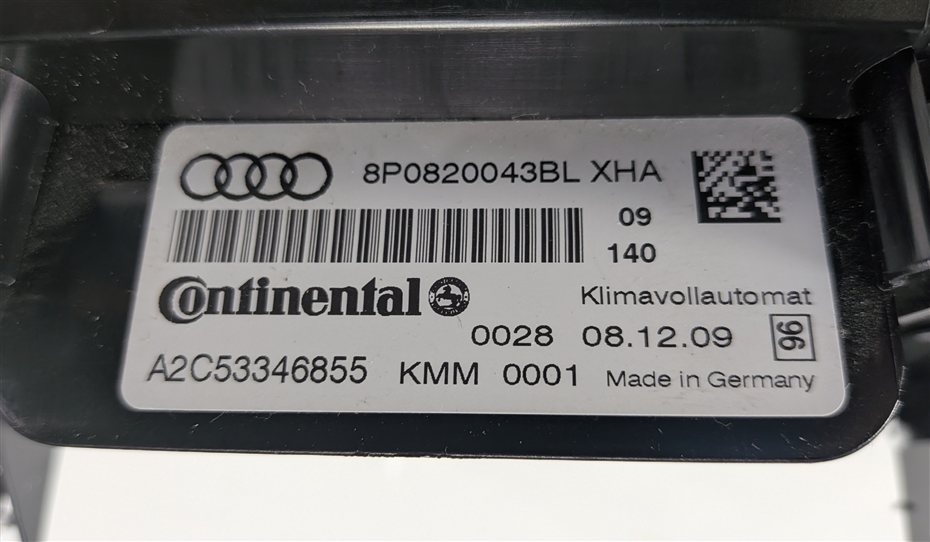 Thumbnail 14: 10-13 AUDI A3 (8P) FRONT HEATER A/C TEMPERATURE CLIMATE CONTROL (HEATED SEATS)