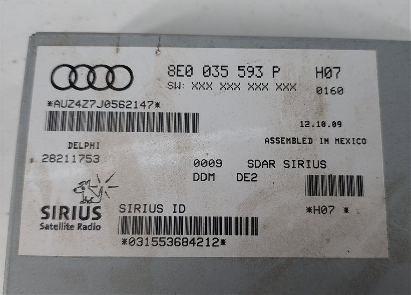 Thumbnail 13: 06-13 AUDI A3 A4 VW GTI JETTA SIRIUS XM SATELLITE RADIO RECEIVER MODULE