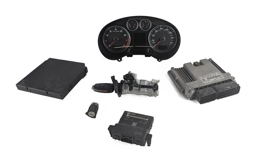 2010 AUDI A3 8P 2.0L CCTA ECM BCM CLUSTER GATEWAY IGNITION KEY IMMOBILIZER SET