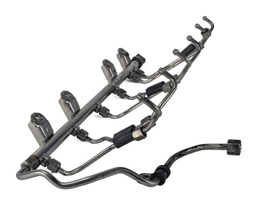 2011 BMW X5 E70 3.0L N55 ENGINE FUEL INJECTION RAIL w/PRESSURE SENSOR & LINES