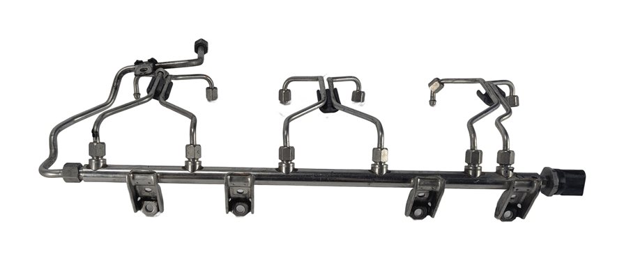 Thumbnail 5: 2011 BMW X5 E70 3.0L N55 ENGINE FUEL INJECTION RAIL w/PRESSURE SENSOR & LINES
