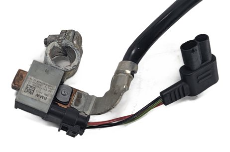 Thumbnail 4: 2011 BMW X5 E70 3.0L NEGATIVE GROUND BATTERY CABLE w/IBS SENSOR TERMINAL CLAMP