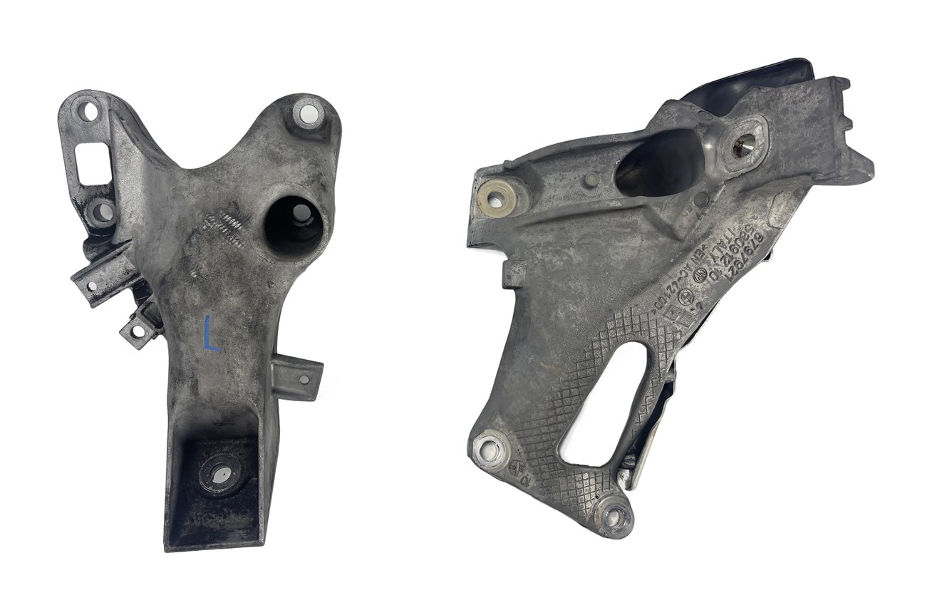Thumbnail 2: 2011 BMW X5 E70 3.0L N55 ENGINE LEFT/RIGHT MOTOR MOUNT SUPPORT BRACKET SET/2