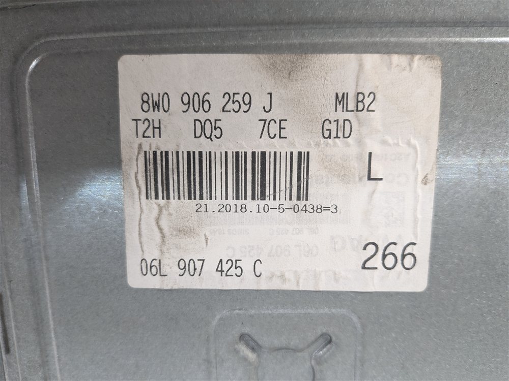 Thumbnail 12: 17-19 AUDI A4 (B9 8W) 2.0L (CYMC) ECM BCM CLUSTER IGNITION LOCK MODULE & KEY SET