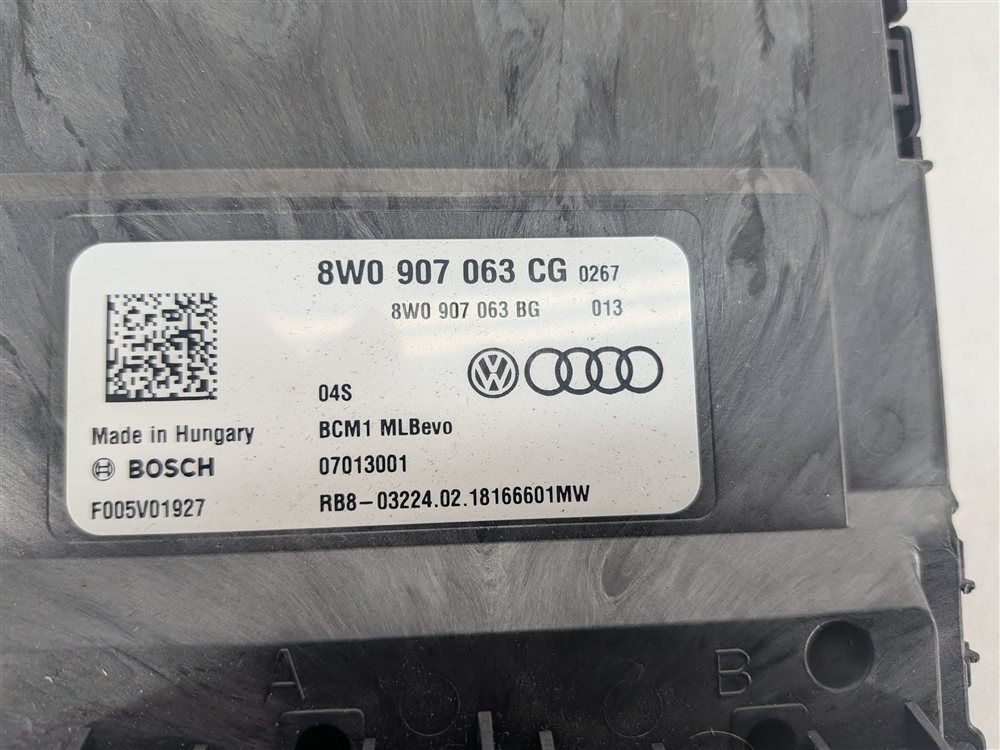 Thumbnail 7: 17-19 AUDI A4 (B9 8W) 2.0L (CYMC) ECM BCM CLUSTER IGNITION LOCK MODULE & KEY SET