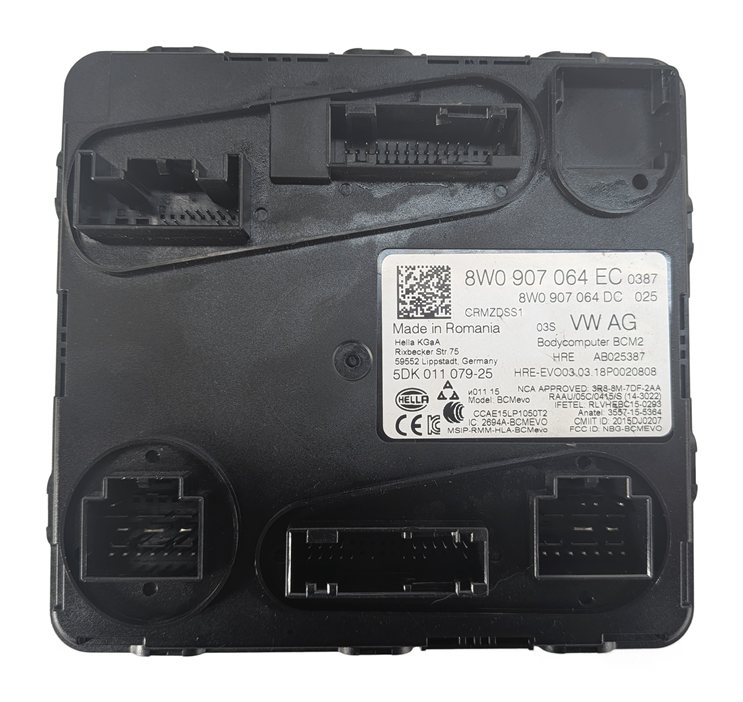 Thumbnail 8: 17-19 AUDI A4 (B9 8W) 2.0L (CYMC) ECM BCM CLUSTER IGNITION LOCK MODULE & KEY SET