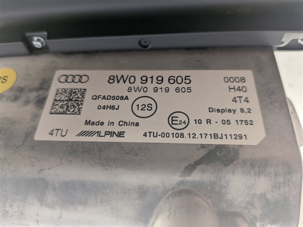 Thumbnail 6: 2017-2019 AUDI A4 A5 S5 (B9 8W 8W6) FRONT GPS NAVIGATION MEDIA DISPLAY SCREEN