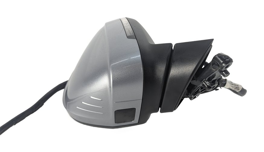Thumbnail 5: 17-19 AUDI A4 B9 LEFT DRIVER DOOR MIRROR w/PFOLD BLIND (Silver)
