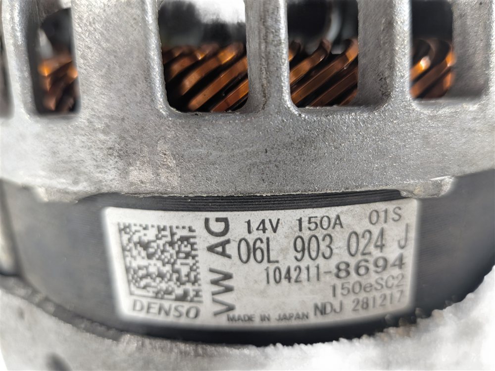 Thumbnail 6: 2017-2020 AUDI A4 / ALLROAD B9 8W 2.0L TURBO ALTERNATOR POWER GENERATOR 150 AMP