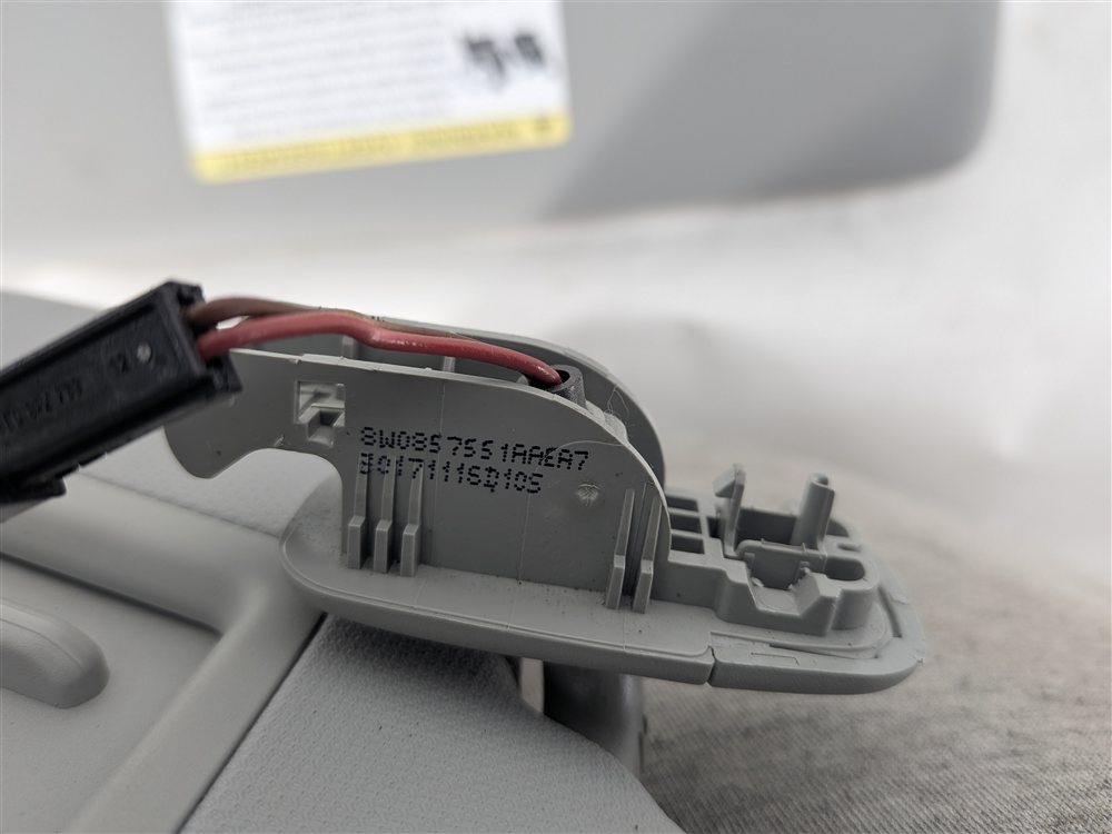 Thumbnail 7: 2017-2019 AUDI A4 (B9 8W) FRONT LEFT & RIGHT SUNVISOR SHADE SET-2 (Gray)